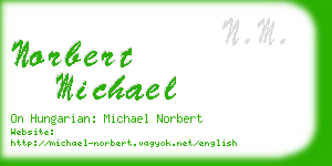 norbert michael business card
